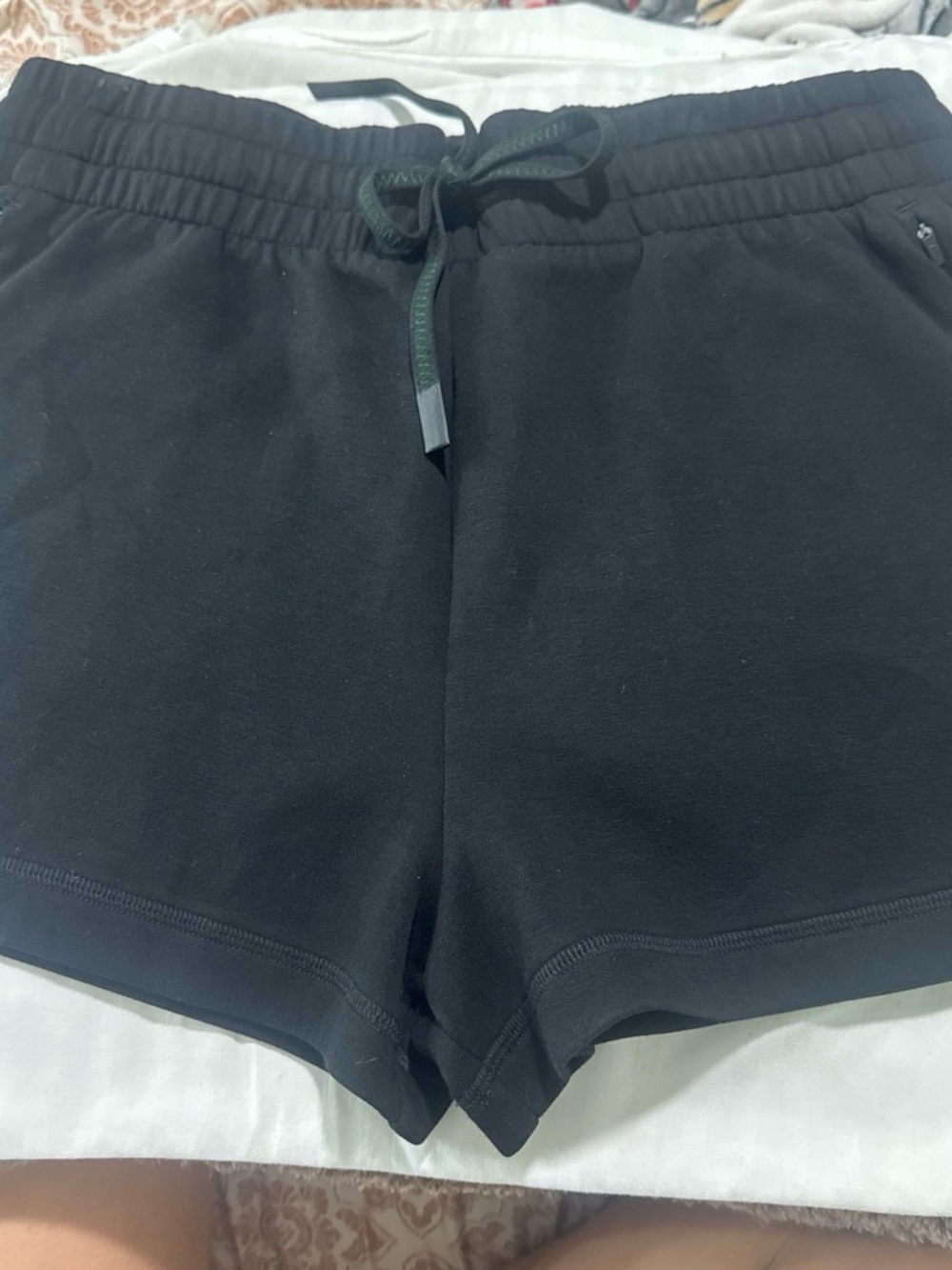 Lacoste Black Drawstring Athletic Shorts